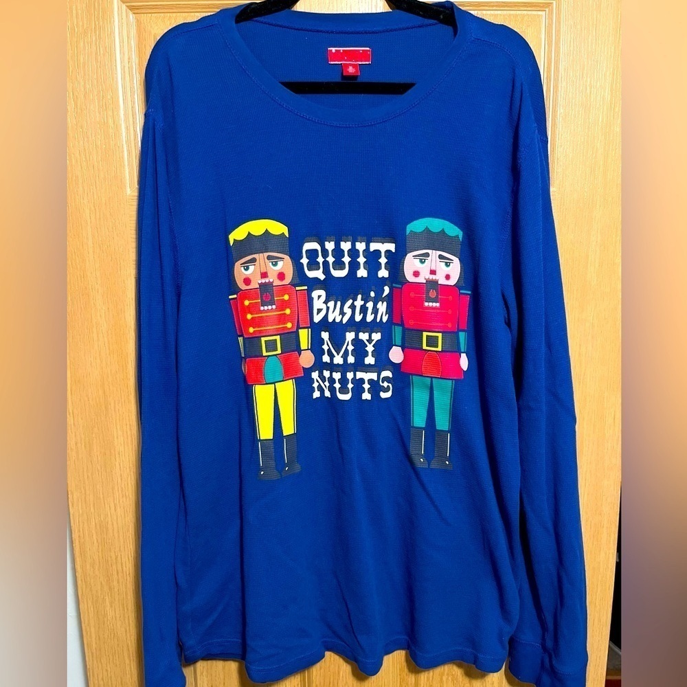 Funny Holiday Christmas Men's Nutcracker Shirt Ugly Christmas Sweater Size XL